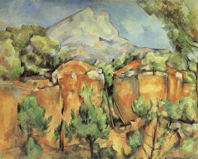 Paul Cezanne La Montagne Sainte-Victoire,vue de Bibemus Norge oil painting art